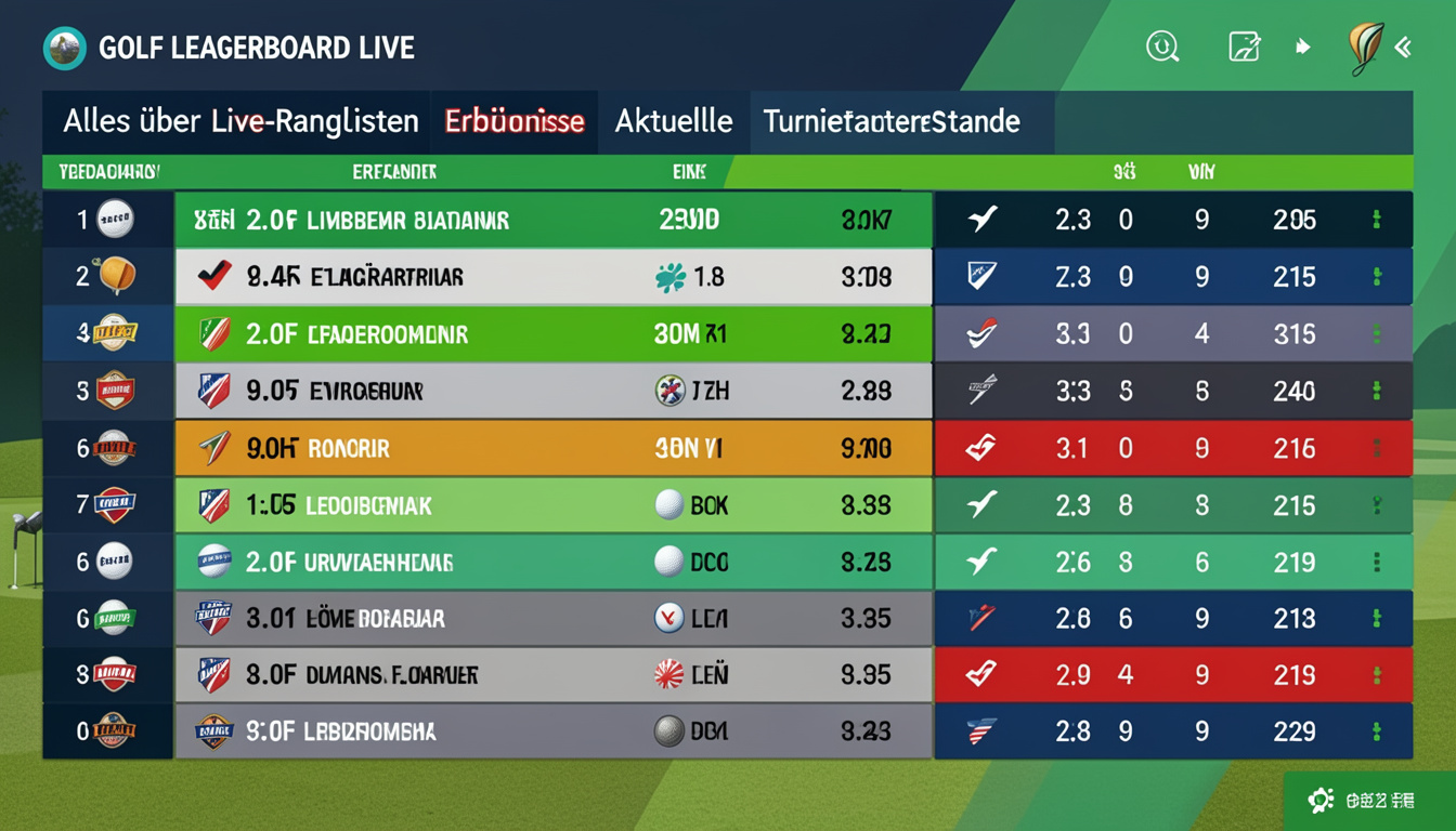golf leaderboard live