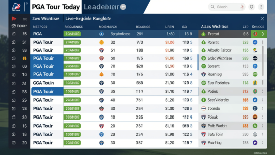 pga tour today leaderboard