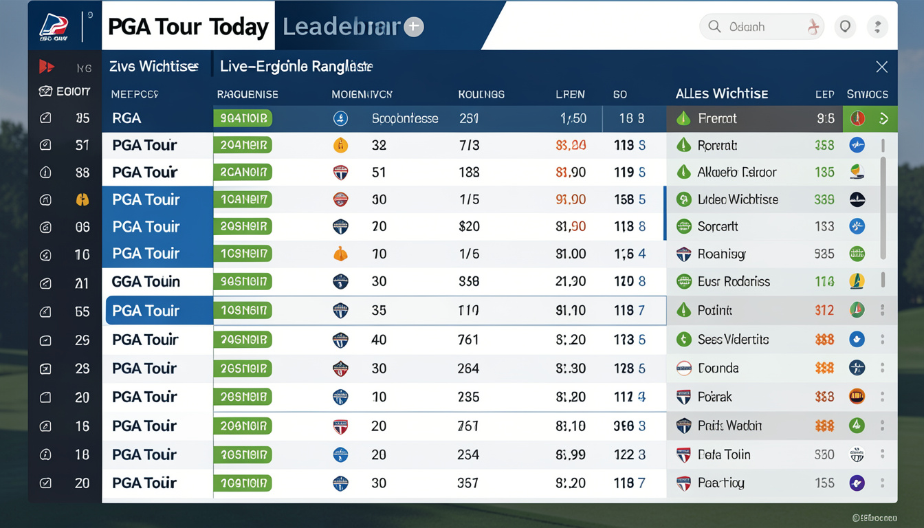pga tour today leaderboard