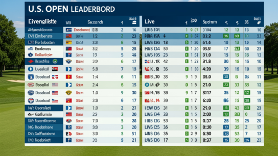 u.s. open leaderboard